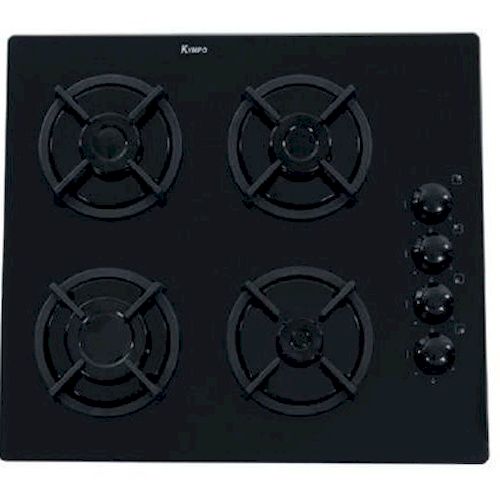 PLACA GAS 4F CRISTAL NEGRO KYMPO